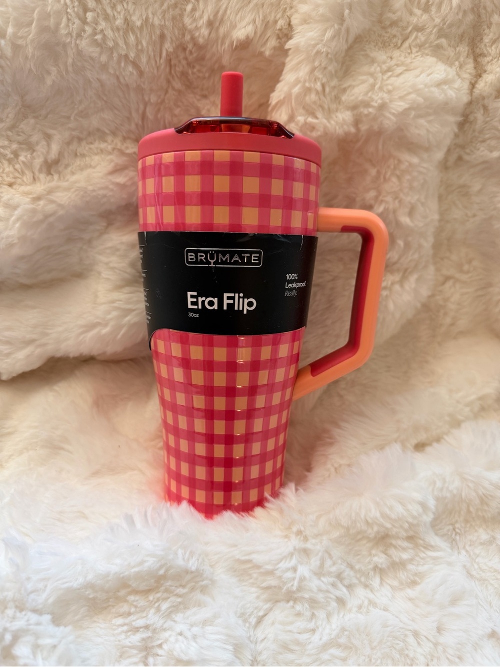 BrüMate Era Flip 30oz Peach Gingham